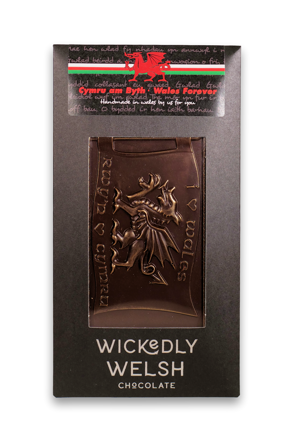 'Cymru am Byth' Dark Chocolate Dragon Bar