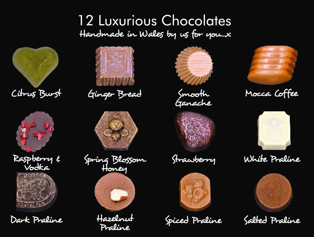 A Box of 12 Sumptuous Chocolates