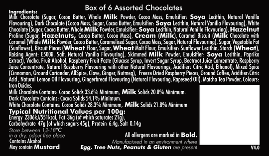 A Ballotin of 6 Specially Selected Chocolates