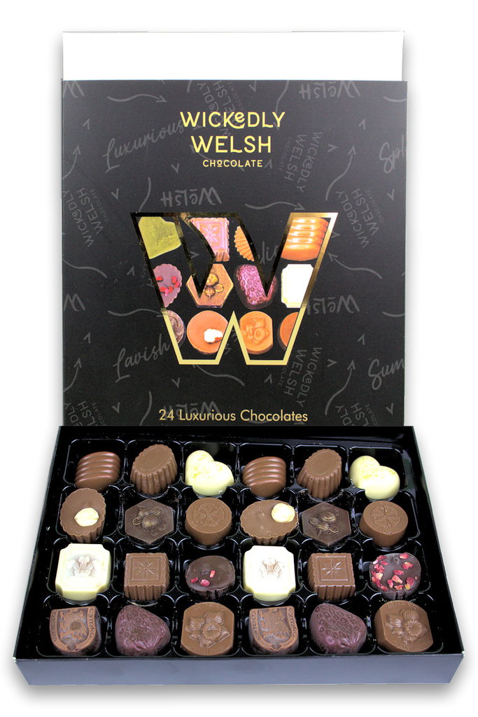 A Box of 24 Specially Selected Chocolates - Wickedly Welsh Chocolate