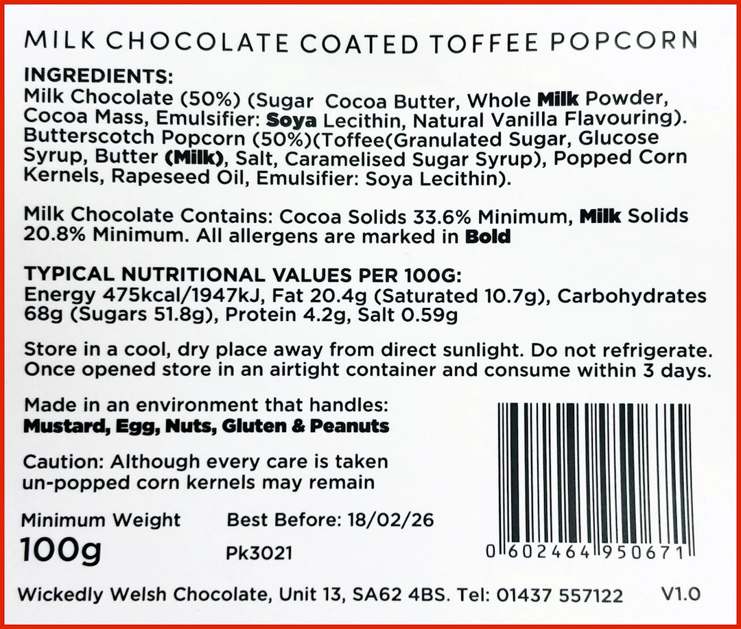 Bryn Pooh - Milk Chocolate Toffee Popcorn