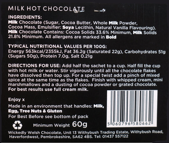 5x Hot Chocolate Sachets (Serves 10)