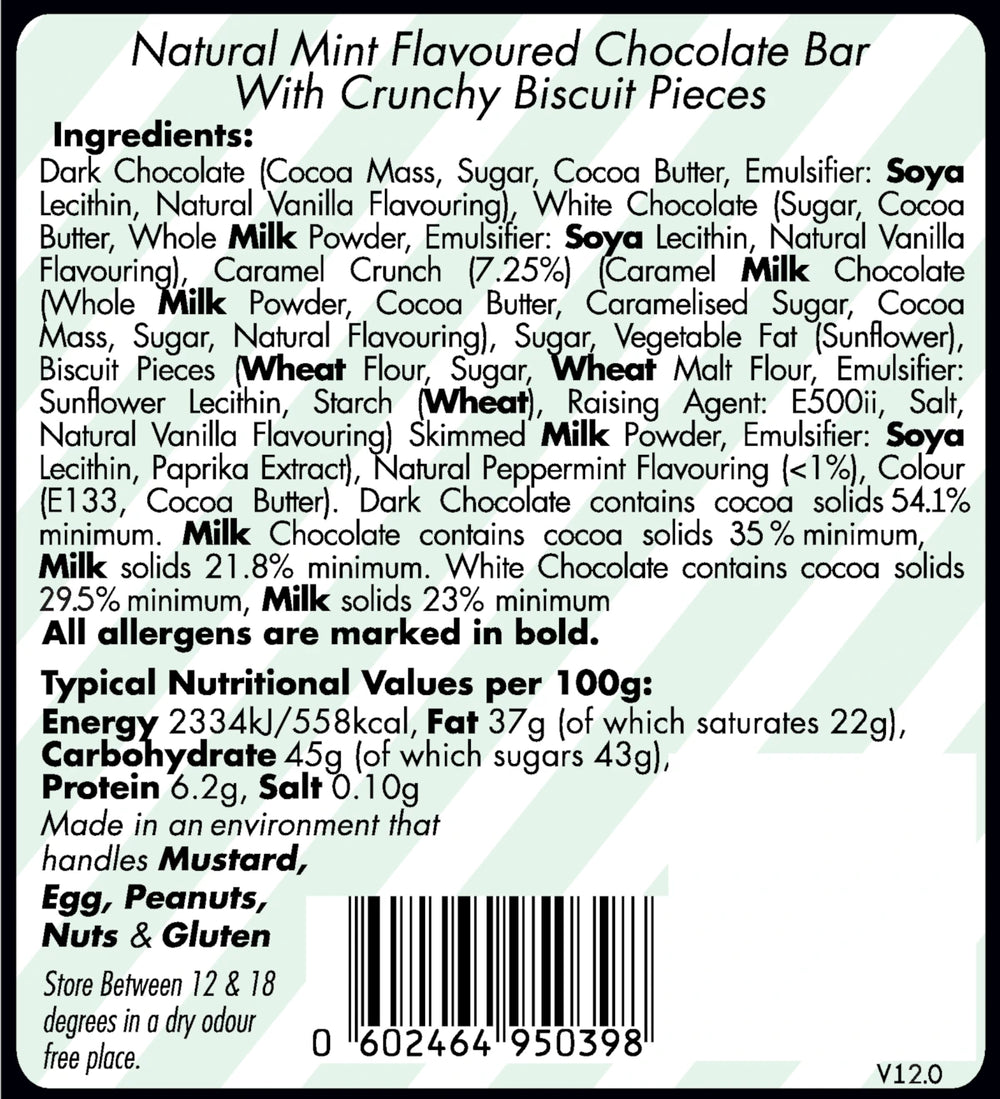 Mint Crunch Bar - Great Taste Award Winner