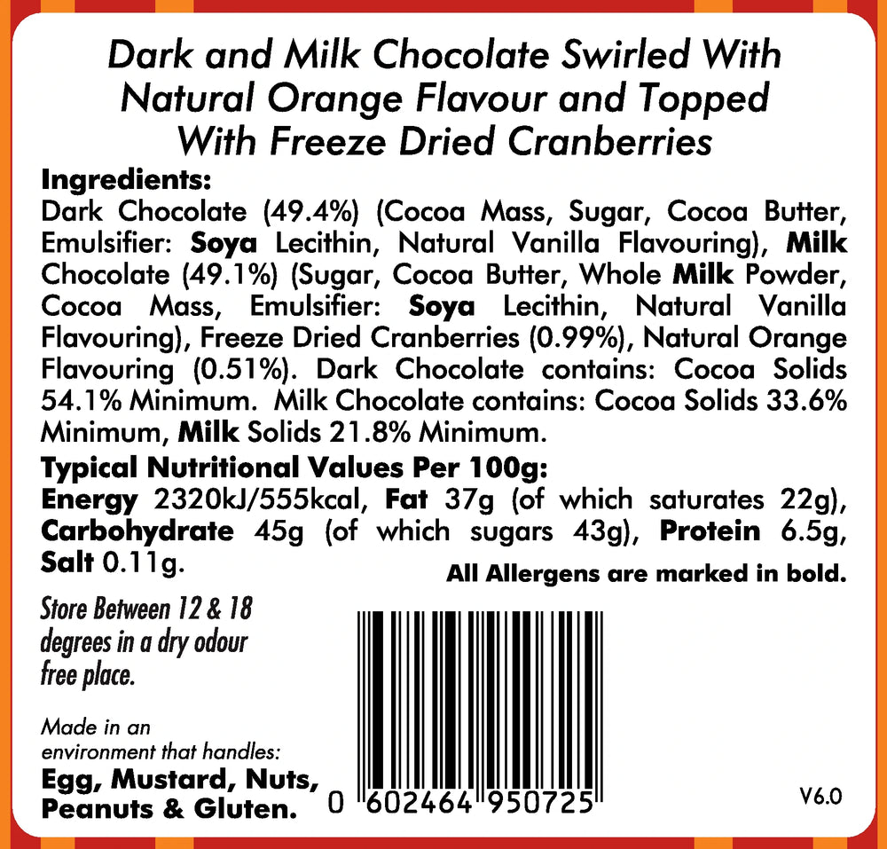 Orange & Cranberry Bar