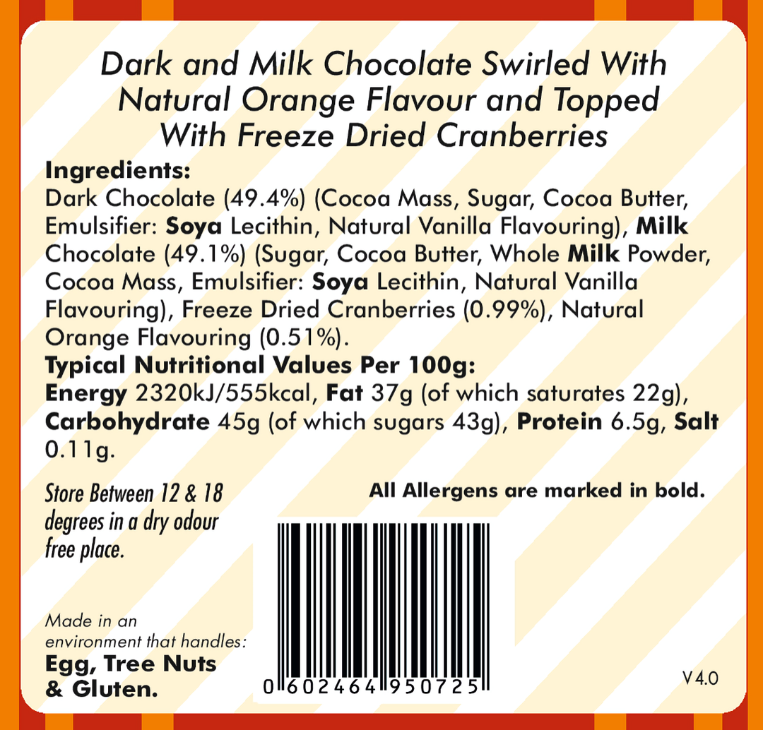 Orange & Cranberry Bar