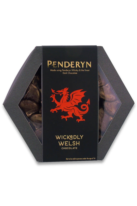 Penderyn Whisky Dark Chocolate Puddles - Wickedly Welsh Chocolate