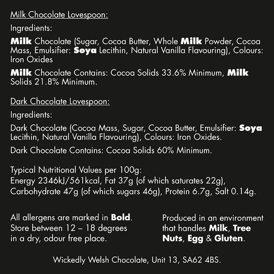 Milk & Dark Chocolate Lovespoons
