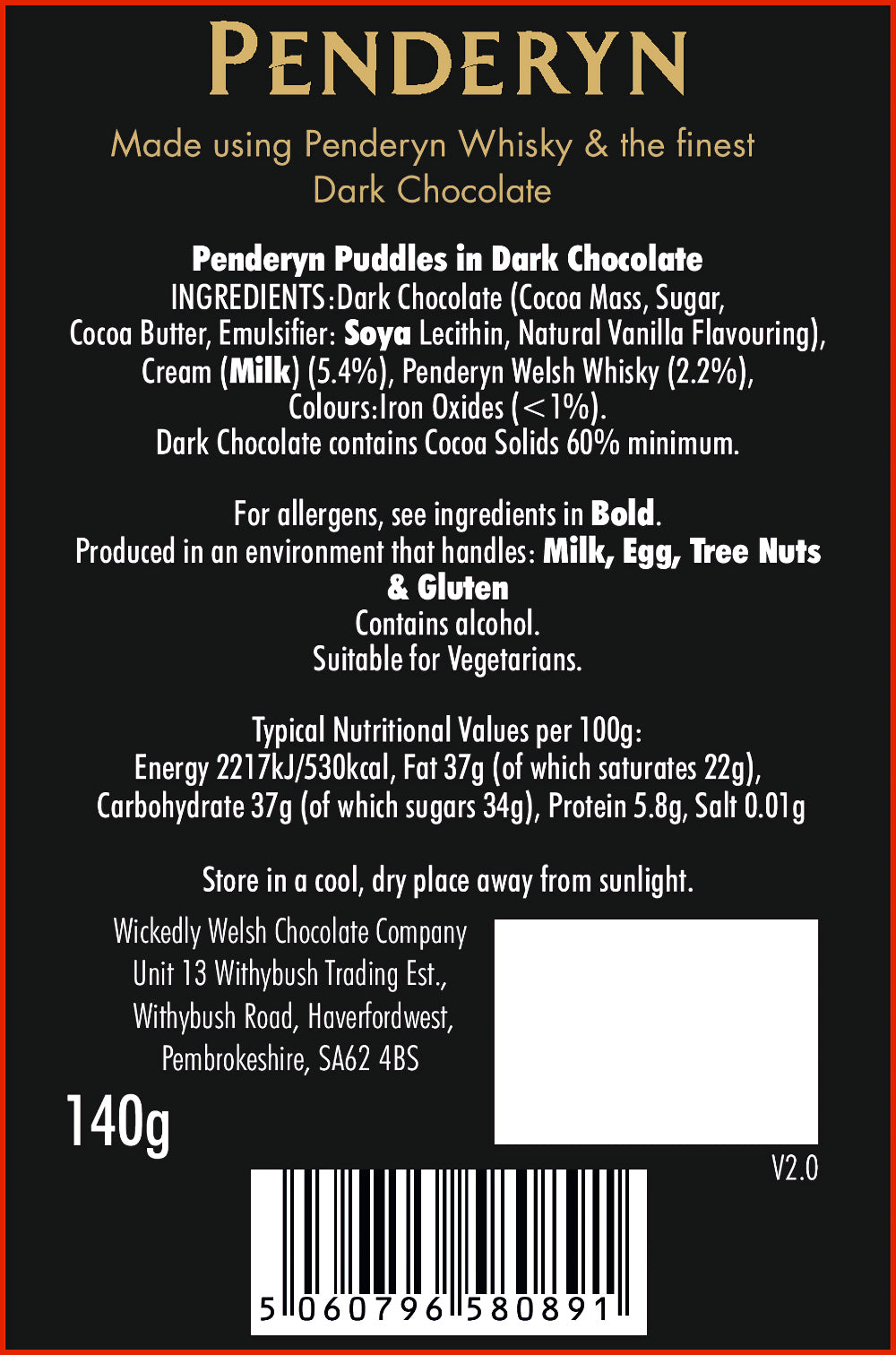 Penderyn Whisky and Dark Chocolate Puddles Deal - Delicious